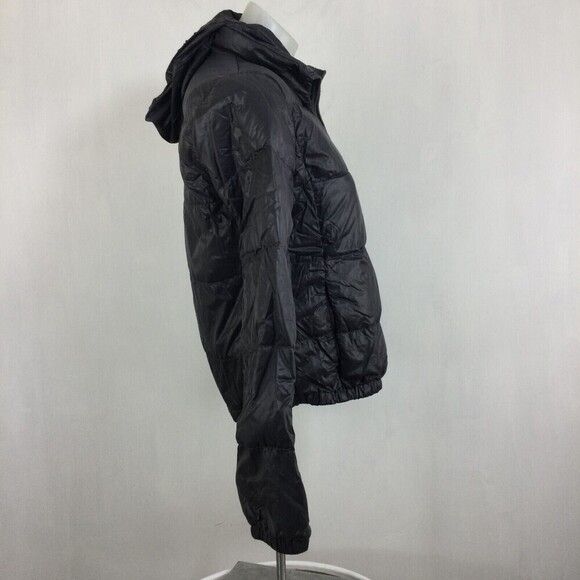 J. Crew Nylon Down Puffer Full Zip Hooded  Bomber Jacket Blue Size Small - Picture 6 of 15